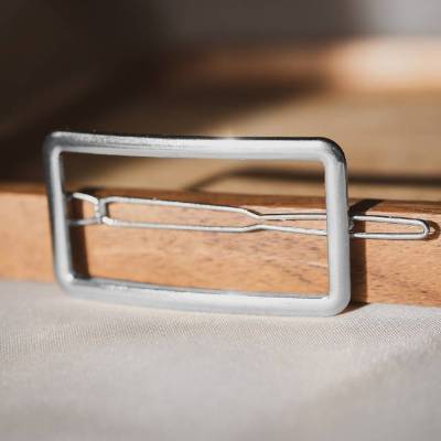 silberne rechteckige Haarspange, silber Haarspange, Haarklammer, Geschenk Freundin, Haarschmuck, Geschenk Trauzeugin 