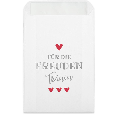 Freudentränen Taschentücher Hüllen - Verpackung für Hochzeit Taschentuch
