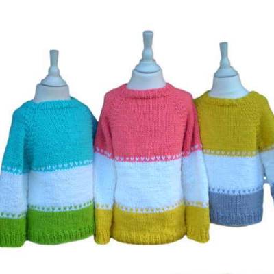 Strickanleitung RVO Pullover - 3 Kindergrößen
