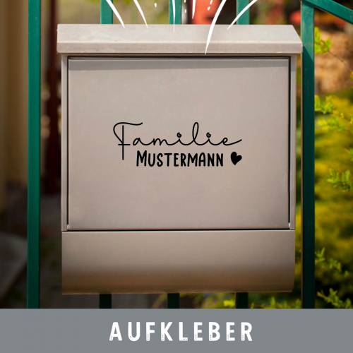 Briefkasten Aufkleber personalisiert Name Familie Vinylaufkleber Beschriftung