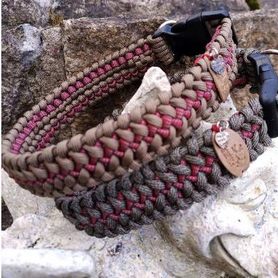 Geknotetes Hundehalsband 3,5 cm breit