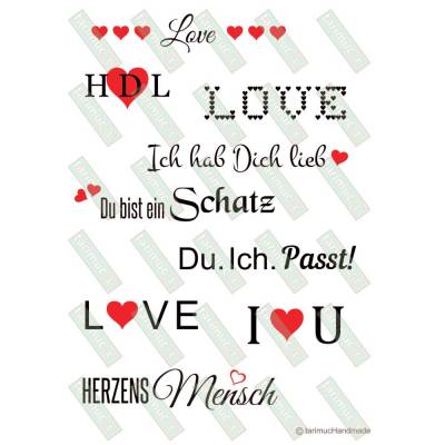 Plotterdatei Valentinstag für längliche Schlüsselanhänger, SVG, DXF, Studio3