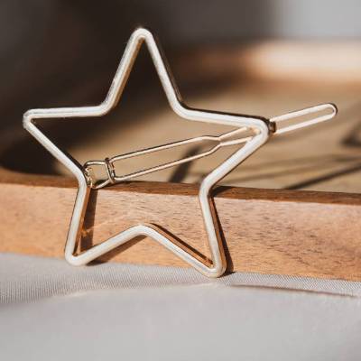 goldene Stern Haarspange, gold Haarspange, Stern, Geschenk Freundin, Haarschmuck, Geschenk Trauzeugin 