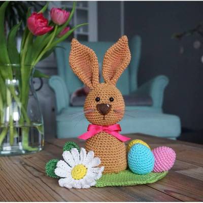 Häkelanleitung Hase mit bunten Eiern - PDF Datei