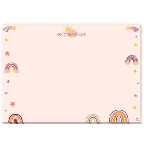 Regenbogen Malblock und Malunterlage für Kinder & Erwachsene | Schreibtischunterlage aus Papier DIN A3 mit 25 Blättern