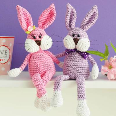 Häkelanleitung Kantenhocker Hasen - PDF Datei