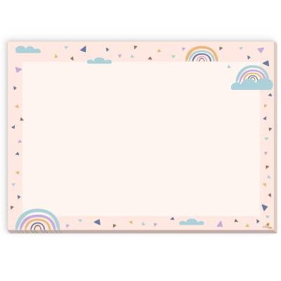 Regenbogen Malblock und Malunterlage für Kinder & Erwachsene | Schreibtischunterlage aus Papier DIN A3 mit 25 Blättern