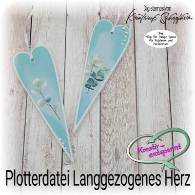 Plotterdatei Langgezogenes Herz