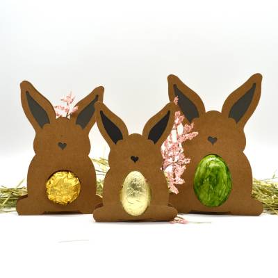 Plotterdatei Hase Hasen zum Befüllen Geschenkverpackung