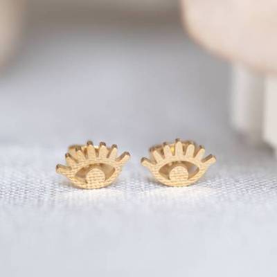 Drittes Auge Ohrstecker | Ohrringe | mini Ohrstecker gold | Geschenk Freundin | Edelstahl Ohrstecker | nickelfrei