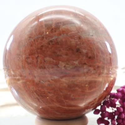 Große Peach Mondstein Aprikose Edelstein Kugel, Deko, Geschenk, Rock Sphäre, Crystal, Meditation ~HIPPIE ~Moonstone