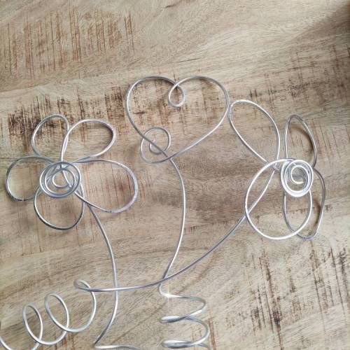 Blumenstecker Herz, Blumenstecker,Gartendeko, Grabstecker,Pflanzenstecker,fensterdeko,herz silber, Grabschmuck