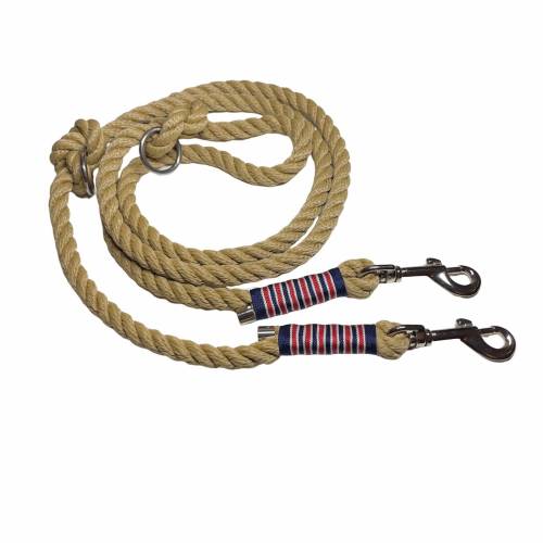 Hundeleine, verstellbar, Tauleine, natur, blau, rot, weiß, alle Hundegrößen, ca. 2 m lang, verstellbar, ab 39,00 Euro
