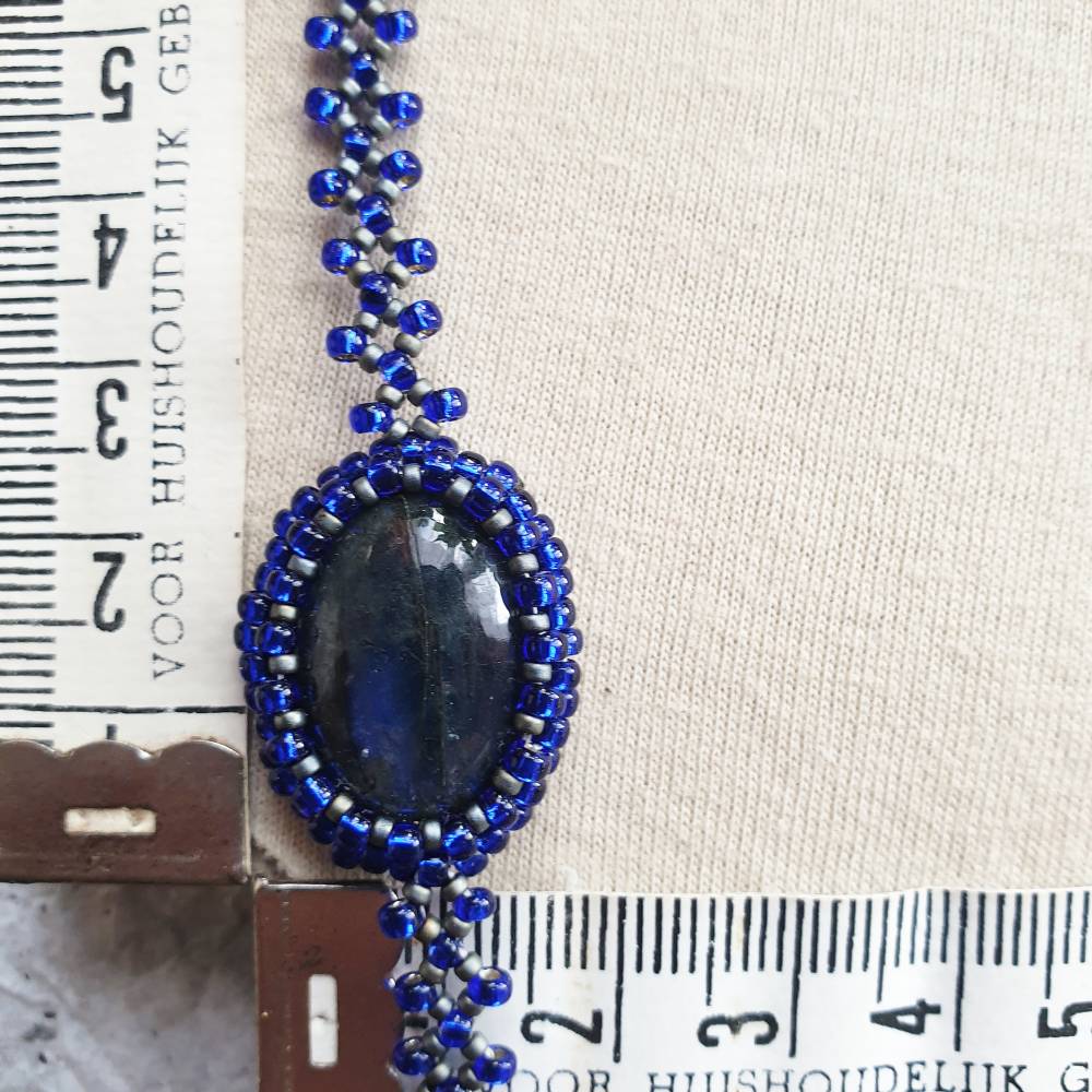 Armband mit rauchig-blauem Labradorit | 18cm | Magnetverschluss | Geschenk Bild 2