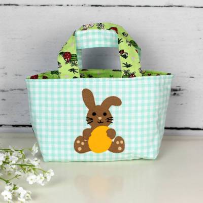 Ostertäschchen Hase mit Osterei ~ Osterkörbchen | Kindertasche | Osternest | Geschenkidee