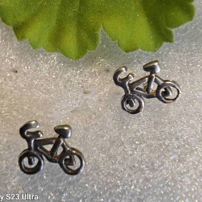 RAD-Ohrstecker klein mini aus 925 Sterling Silber – Fahrrad-Schmuck