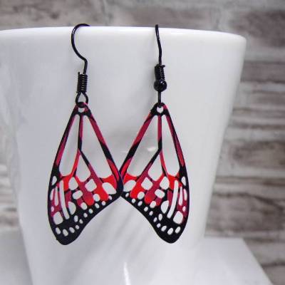 Schmetterling Fee Flügel  Filigran zarte Ohrhänger  edelstahl feiner Ohrschmuck 
