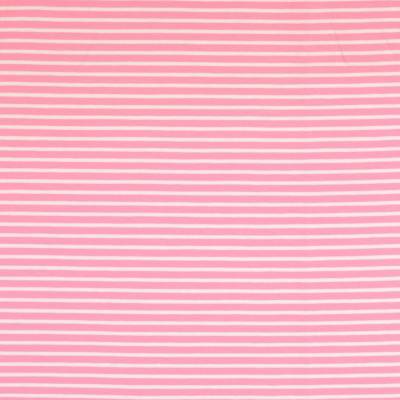 Jersey  Stoff   Kombistoff  Streifen  Gestreift  Rosa - Weiß