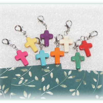 8 x Gastgeschenke Kreuzchen Taufe, Kommunion, Konfirmation, Give Away Kreuze mit Kärtchen