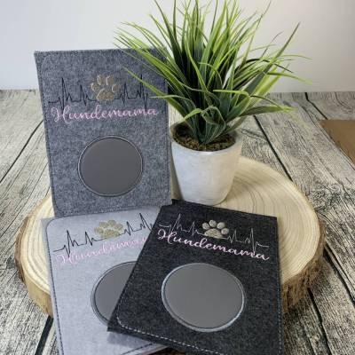 Praktischer und dekorativer Filz-Untersetzer bestickt für die Hundemama - Der perfekte Schutz für deinen Schreibtisch!