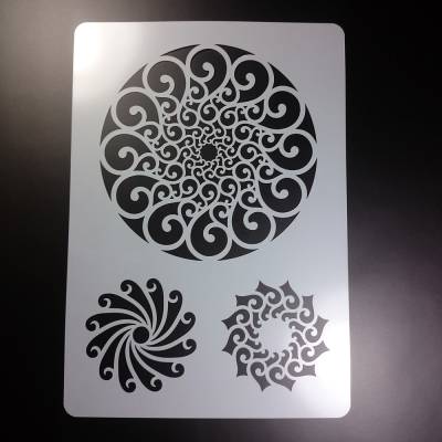 Schablone Abstrakt Circle Kreis Ornament - BC44