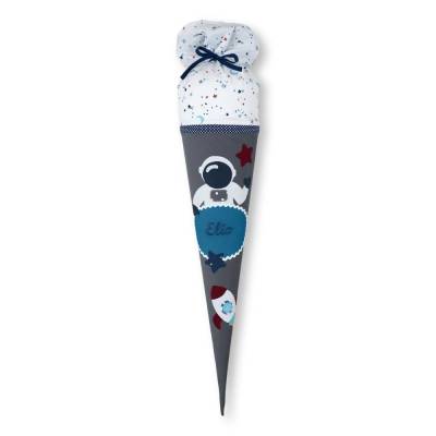 Schultüte, Stoffschultüte, Schultüte aus Stoff, Stoffschultüte, Schultüte aus Stoff, Motiv: Space Weltall, Astronaut