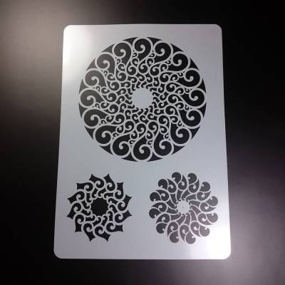 Schablone Abstrakt Circle Kreis Ornament - BC47
