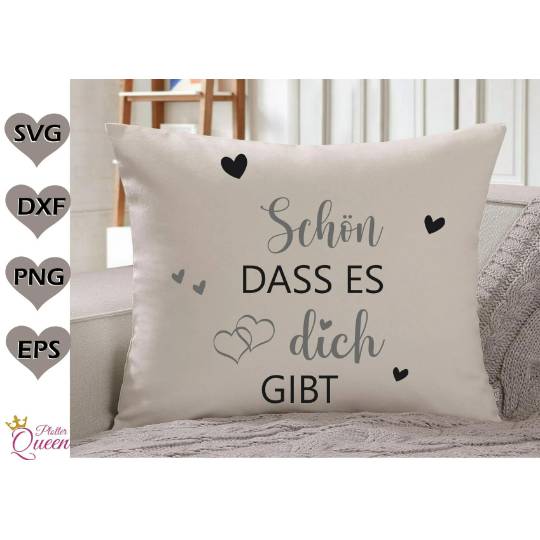 Schön dass es dich gibt Freundschaftssprüche Freundschaft Sprüche Schriftzüge Plotterdatei Bild 4