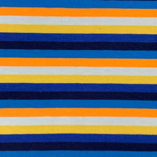 Jersey Multicolor Streifen blau, orange, gelb