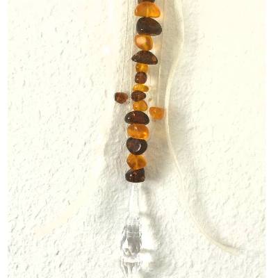 Deko-Perlenhänger Suncatcher Bernstein-Art handgefertigt von Hobbyhaus