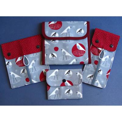 Tampontasche, Hygieneaufbewahrung, Bindentasche - Möwe