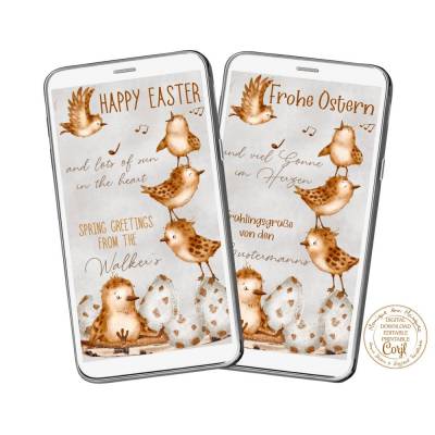 Oster Karte für Mobiltelefon DIGITALE | E-Card (personalisierbar, Texte editierbar)