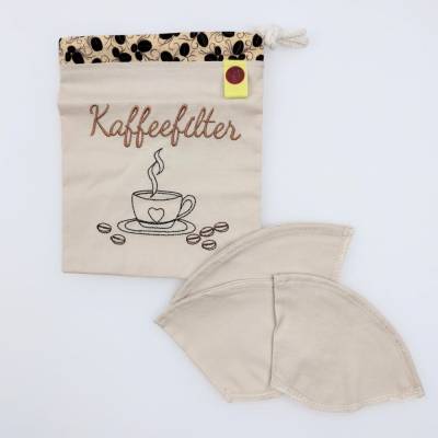 Umweltfreundliche Kaffeefilter- Kaffee nachhaltig  genießen mit wiederverwendbaren Baumwollfiltern (Größe 2)