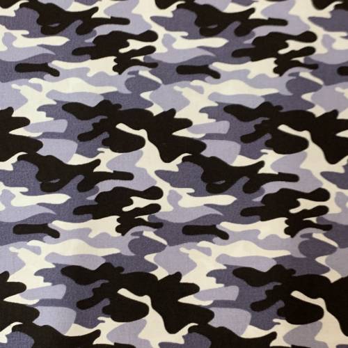 Baumwollstoff/Webware Camouflage, Tarnstoff, blau/graublau/schwarz