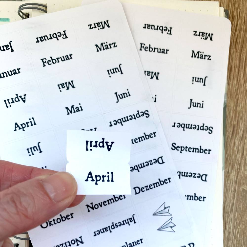 Stickerbogen Monats-Register für Bullet Journal & Planer Bild 8