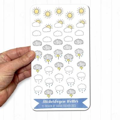 Stickerbogen Wetter Symbole - Bullet Journal - Planer