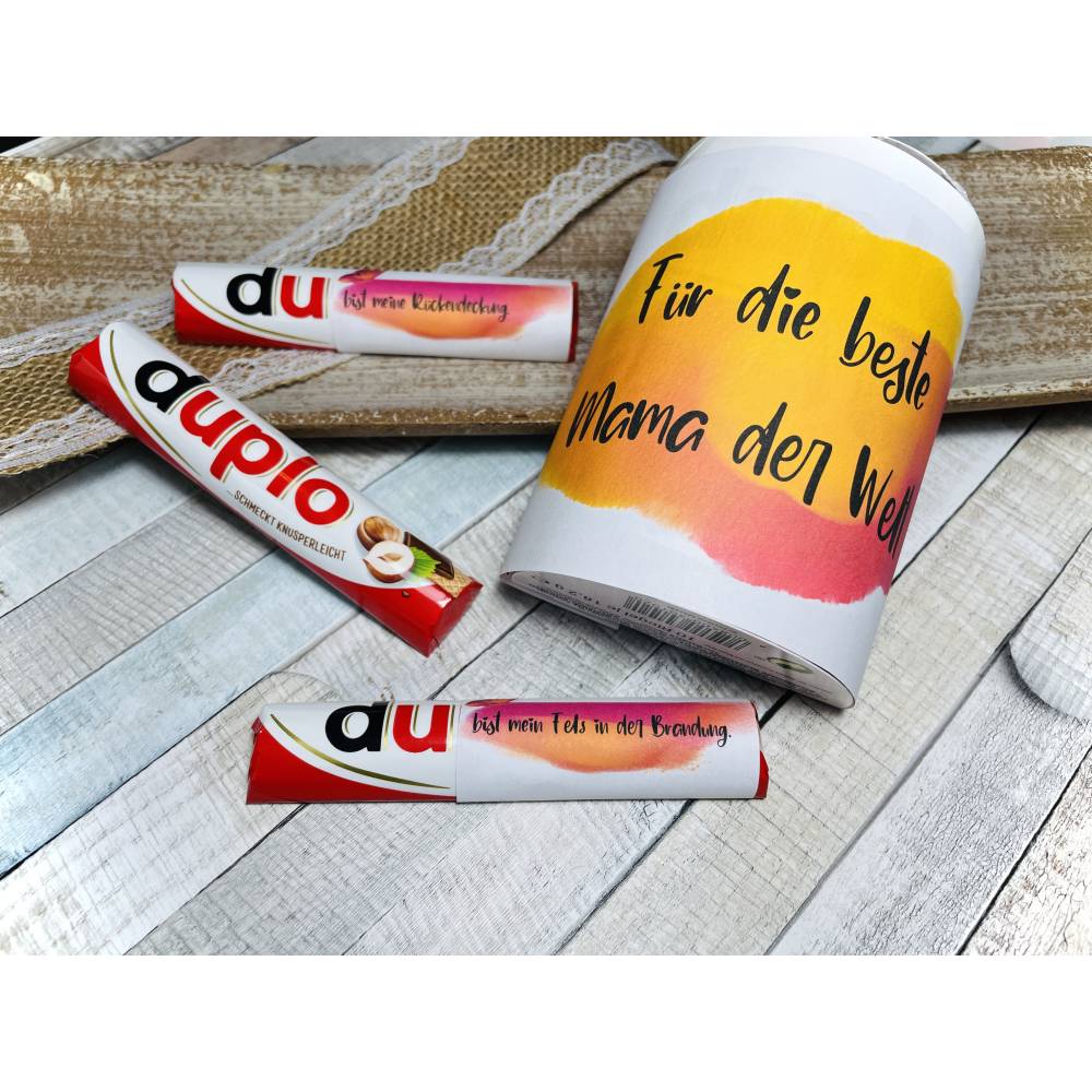 Duplo Banderole Beste Mama der Welt – PDF zum Ausdrucken – Muttertagsgeschenk, Danke Mama, Geschenkidee Bild 2