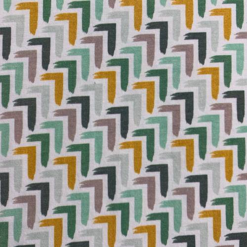 Jersey Häkchen mint/senfgelb