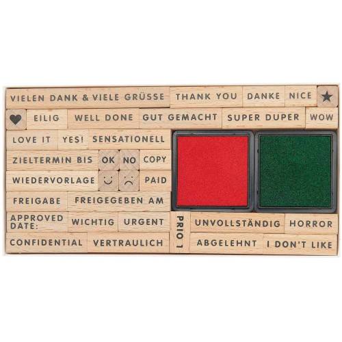 Stempel Set Professional 36-teilig inkl. 2 Stempelkissen