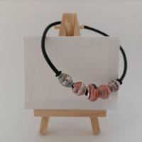 Armband aus Papierperlen - Upcycling - Blutorange
