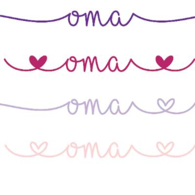 Muttertag Oma Plotterdatei " Oma" Herz SVG / Dxf Pdf Silhouette | Svg Clipart