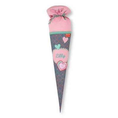 Stoffschultüte passend zu Step by Step Glitter Heart