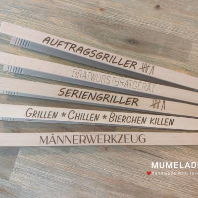 Wurstzange mit Gravur