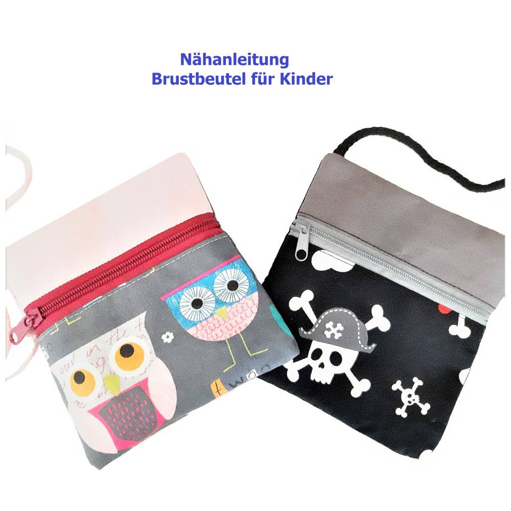 Nähanleitung für einen Kinder-Brustbeutel, ideal für Ausflüge und Reisen Bild 1