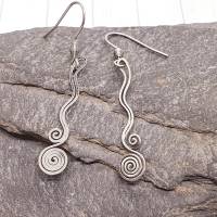 Ohrhänger Spiralen aus Edelstahl – filigran & silberfarben, eleganter Modeschmuck