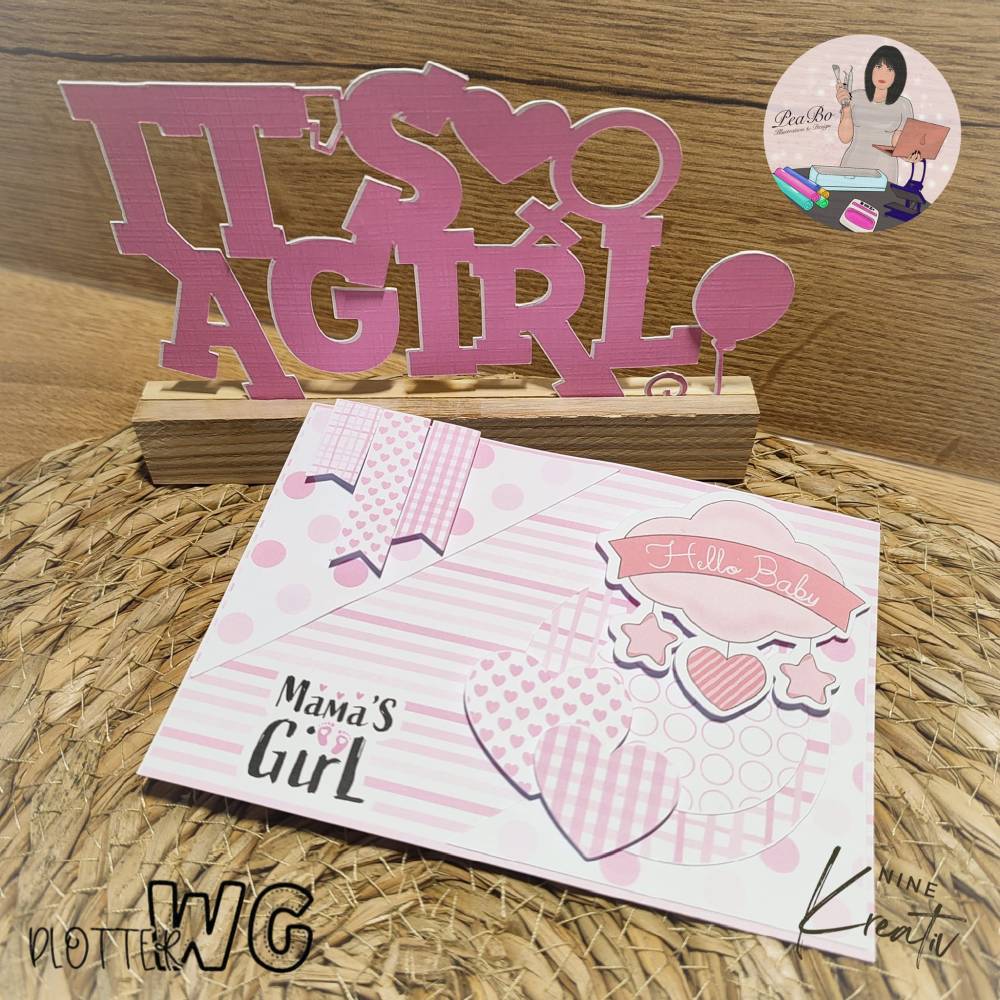 Digiset "HELLO BABY" Digistamp mit Digipapier Bild 3