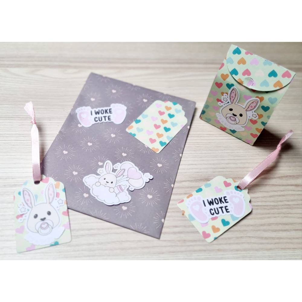 Digiset "HELLO BABY" Digistamp mit Digipapier Bild 4