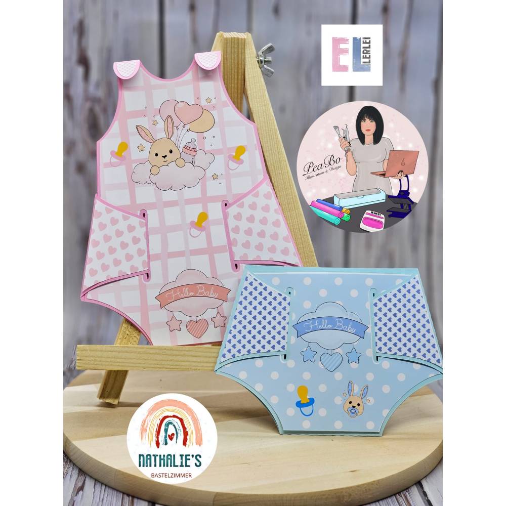 Digiset "HELLO BABY" Digistamp mit Digipapier Bild 6