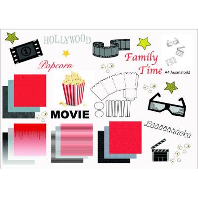 Digiset MOVIE TIME mit Popcorntüte als Plottdatei