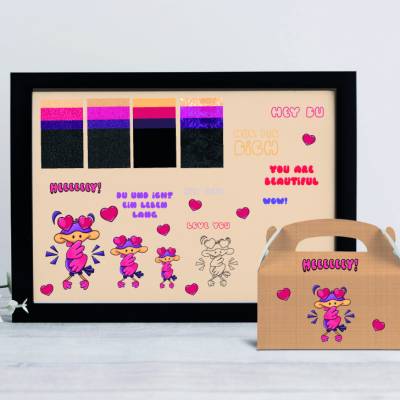 Digiset "CRAZY BIRD" Digistamp mit Digipapier